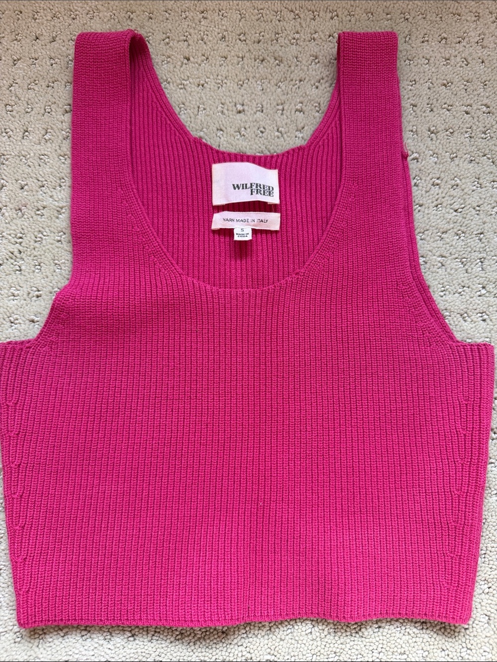 Wilfred Hot Pink Ribbed Knit Tank